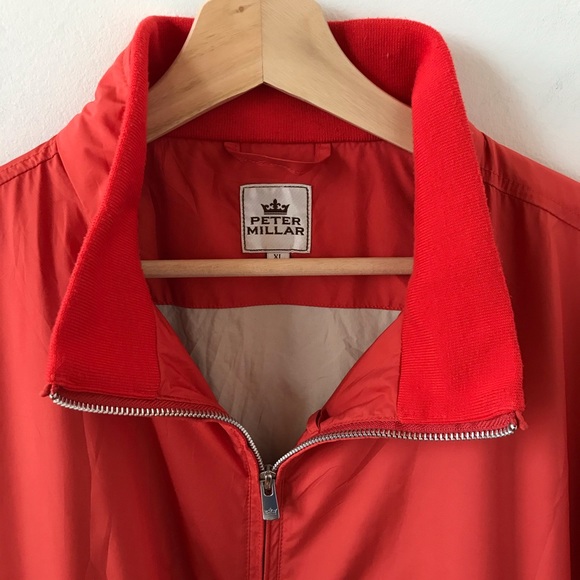 Peter Millar orange zip up jacket - Picture 4 of 11